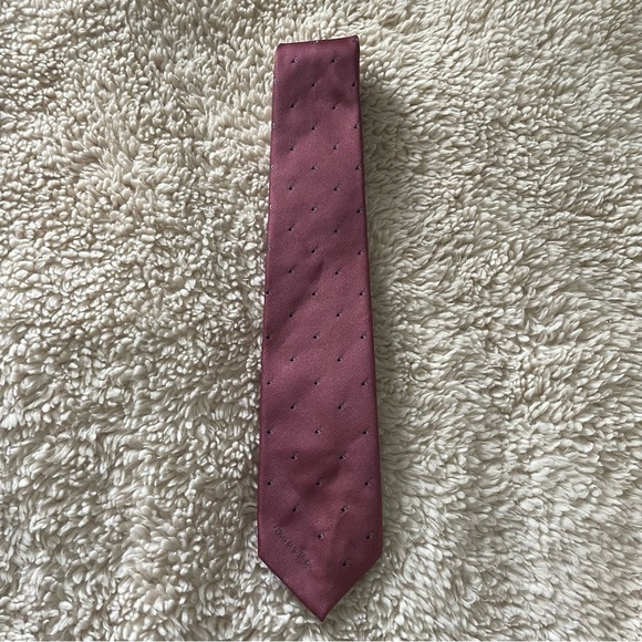 Oscar De La Renta Tie Rose Embroidered Squares Professional Designer Luxury - Picture 1 of 4